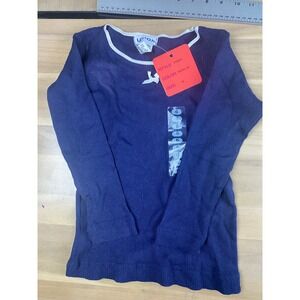 Uh!Oh Girls Indigo Blue Ribbed Long Sleeve Top Size‎ 6 NWT